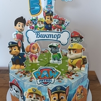 Картонена торта Paw Patrol