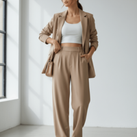 Елегантен бежов костюм