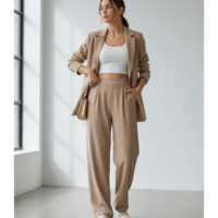 Елегантен бежов костюм