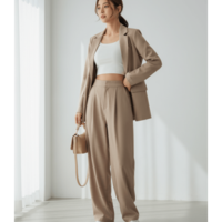 Елегантен бежов костюм