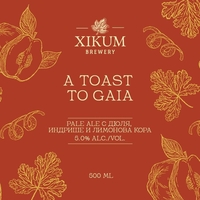 Светъл ейл с дюля A TOAST TO GAIA 0.5 л. XIKUM BREWERY