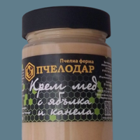 ПЧЕЛЕН КРЕМ МЕД С ЯБЪЛКА И КАНЕЛА, 400 g.  ПЧЕЛОДАР