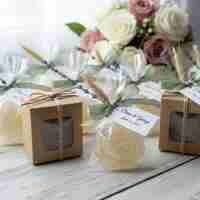 Ръчно изработени  подаръчета във формата на цветя за сватби и събития