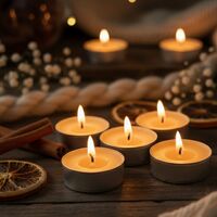 Ръчно изляти чаени свещи от 100% чист пчелен восък – Комплект 6 бр.