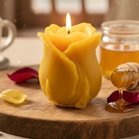 Декоративна свещ Роза от 100% пчелен восък | Florimed.bg