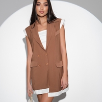 Кафява рокля Blazer Dress