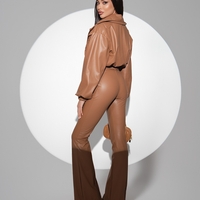 Кафяв сет Leather Duo