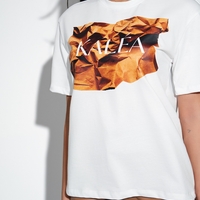 T-shirt KALÈA с кафява щампа
