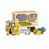 Дървен камион с форми животни Melissa and Doug 15180