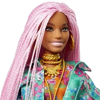 Кукла Mattel Barbie Extra 10 с розови плитки и домашен любимец