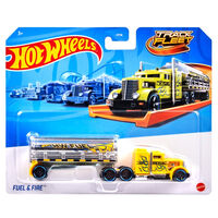 Детска играчка камион Mattel Hot Wheels Track Fleet Влекач с ремарке 1:64, асортимент, HYT56