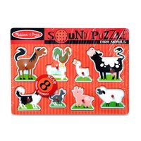 Пъзел със звуци Melissa and Doug Селскостопански животни, 50204