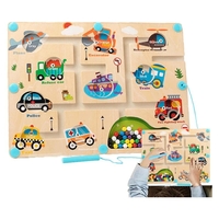 Дървена играчка лабиринт с магнитни топчета Raya Toys Traffic Maze