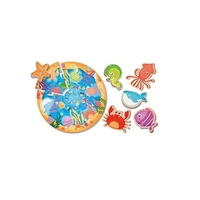 Детски дървен пъзел Lisciani Montessori Baby Puzzle Round, 13 части