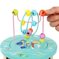 Дървен сортер Raya Toys с лабиринт и настолна игра