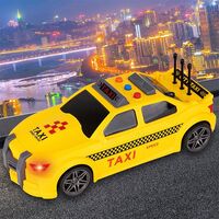 Детска кола за игра Raya Toys Такси с музика и светлини, Жълт, 1:16