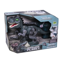 Динозавър за сглобяване Raya Toys с винтоверт, звук и светлина