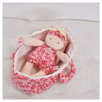 Мека кукла Doudou Marylou с текстилен кош за носене