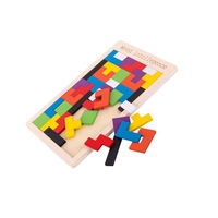 Детски дървен пъзел Raya Toys WoodIntelligence Тетрис