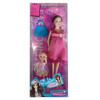 Комплект бременна кукла с момиченце Raya Toys Fashion Girl
