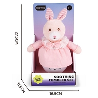 Плюшена музикална играчка Raya Toys Soothing Thumbler Set, неваляшка