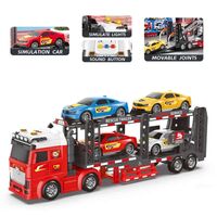 Детски Автовоз Raya Toys, с 4 коли, с музика и светлини