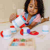 Детски игрален комплект Melissa and Doug Дървен сервиз за чай, 9843