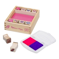 Дървени печати Melissa and Doug Сърчица и Пеперудки 12415