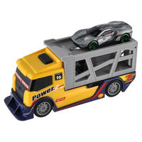 Детски камион автовоз Raya Toys Жълт с количка