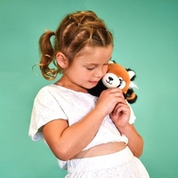 Плюшена играчка Doudou Podcolle, червена панда с магнит, 30 см.