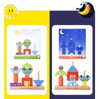 Дървена бебешка играчка Raya Toys Day & Night, 48 предизвикателства