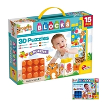 Бебешки пъзел Lisciani Carotina Baby 3D животни с конструктор