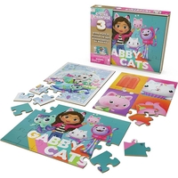 Комплект детски дървени пъзели Spin Master Gabby`s Dollhouse, с кутия, 3 броя, 72 ч.