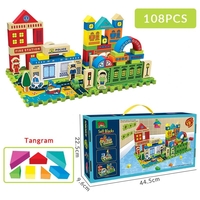 Raya Toys Конструктор Град, с меки части, плава във вода, 108 ч.