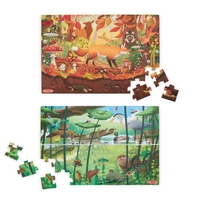 Двустранен пъзел Melissa and Doug с игра Потърси и Намери 48ч. 30833