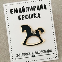 Емайлирана брошка за дрехи и аксесоари - Конче