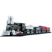 Детско влакче с релси Raya Toys Classic Train, със звук и светлини, 12 части