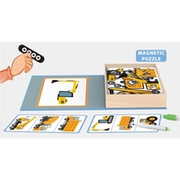 Пъзел магнитен Raya Toys Строителни машини, 24 части