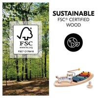 Дървена играчка с табла за игра за столче за хранене Alpha+/Beta+ Hauck, Зебра, Play Music