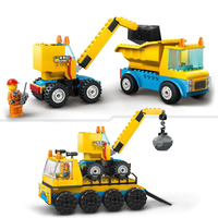 LEGO® City Строителни камиони и кран с разбиваща топка 60391