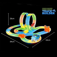 Писта Raya Toys Neon Glow трансформираща, със светеща кола