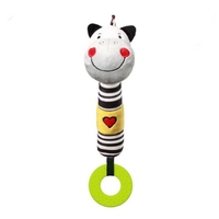 Плюшена играчка Babyono C-MORE Писукаща зебра с гризалка 634