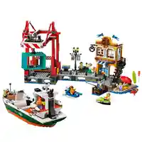 LEGO® City Крайбрежно пристанище с товарен кораб 60422