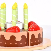 Дървена торта Raya Toys Happy Birthday Шоколад
