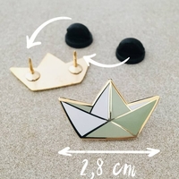 Емайлирана брошка за дрехи и аксесоари - Хартиена Лодка