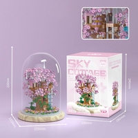 Конструктор Raya Toys Сакура - Небесна къща със светлини с купол, 1382 ч.