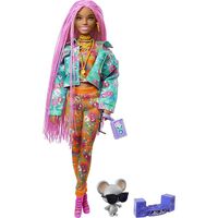 Кукла Mattel Barbie Extra 10 с розови плитки и домашен любимец