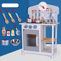 Дървена детска кухня Raya Toys Сив