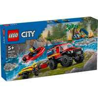 LEGO® City Пожарникарски камион 4x4 със спасителна лодка 60412