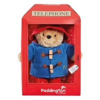 Плюшена играчка Paddington в телефонна кабина, 22 см.